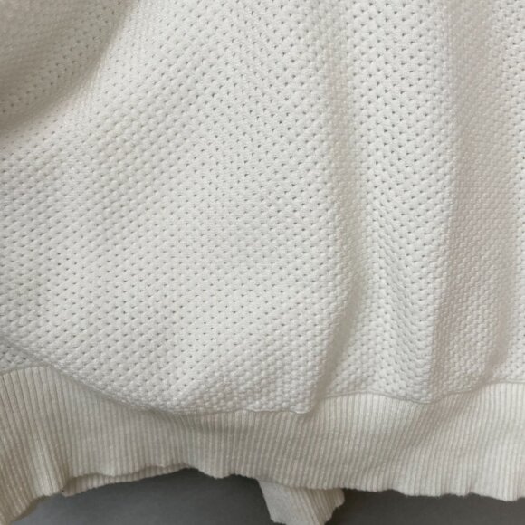 Express Batwing Sweater White Open Knit Women Size Small V-Neck Dolman Slouchy - Picture 8 of 11